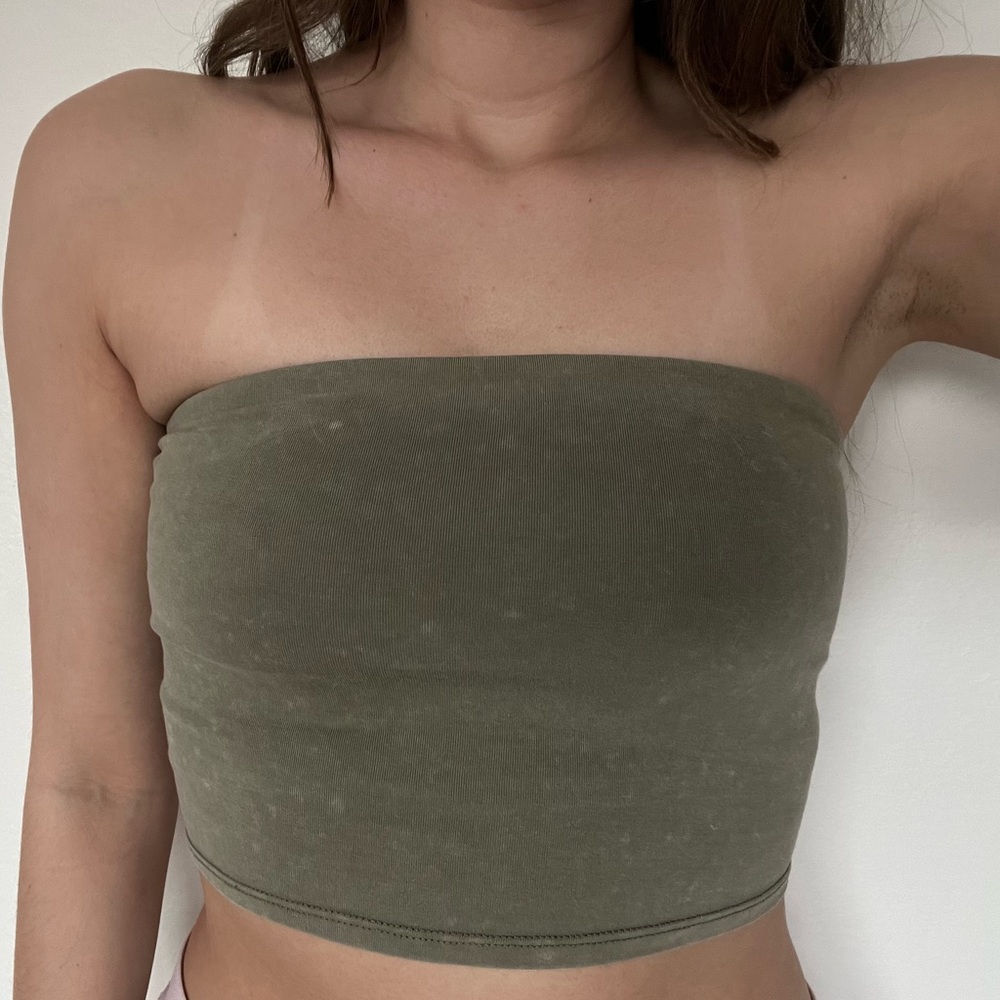 Small Tree Green Tube Top